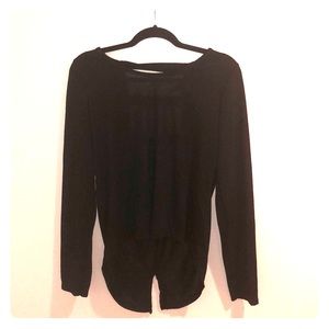 See Through Long Sleeve Top with Back Cut Out